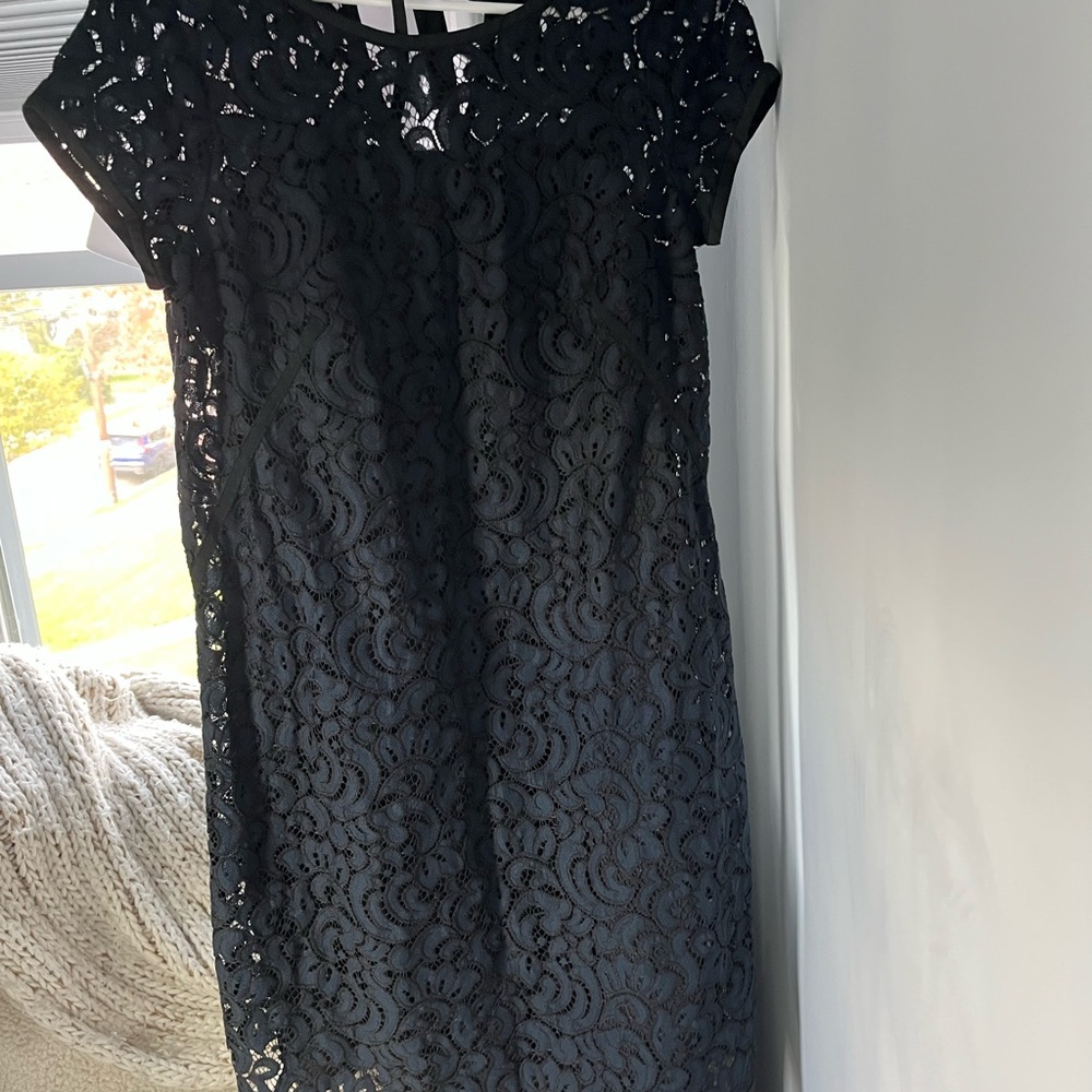 LOFT Black Lace Maternity Dress, size 6P